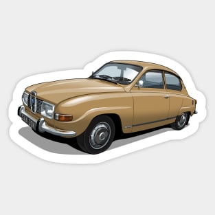 1971 Saab 96 saloon in ambra beige Sticker